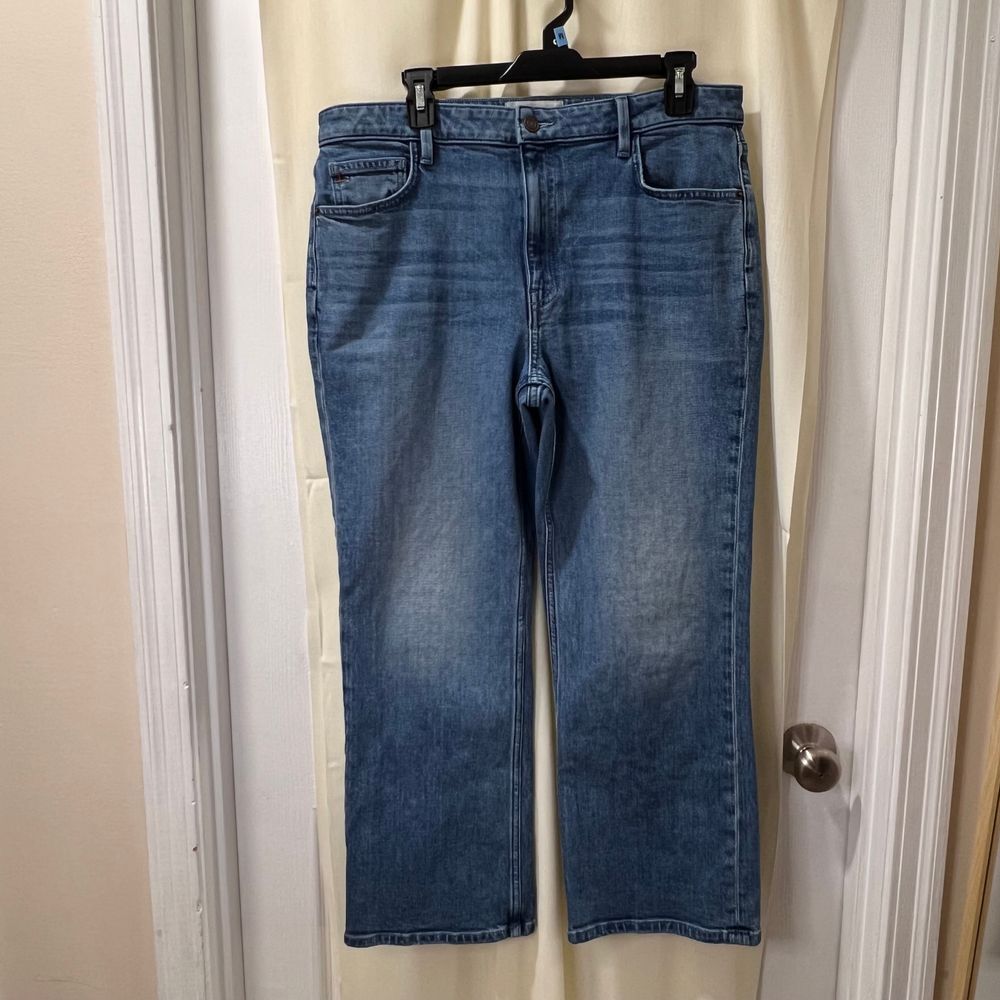 Lafayette 148 New York Denim Cropped Jeans High Rise Blue Size‎ 31